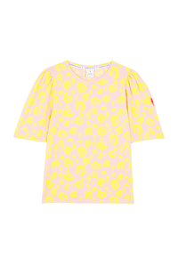 Blush with Neon Yellow Leopard T-Shirt