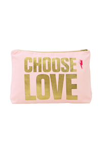 CHOOSE LOVE Pink with Gold Foil Swag Bag
