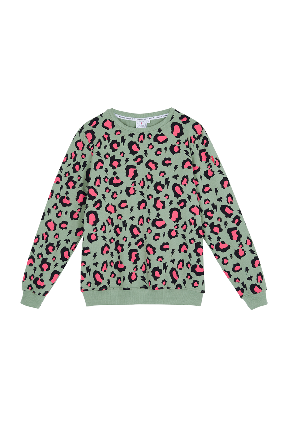 Khaki with Coral Snow Leopard Sweatshirt – Scamp & Dude