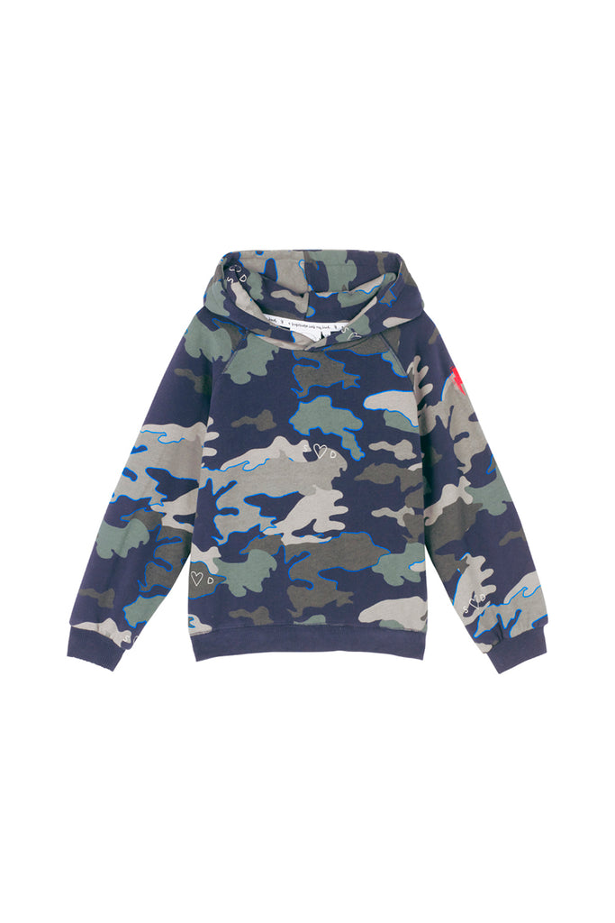 Kids Navy Camo Hoodie Scamp Dude