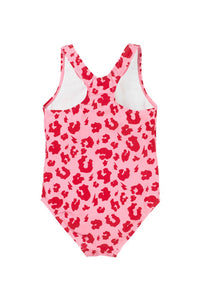 Kids Pink with Red Leopard Swimsuit