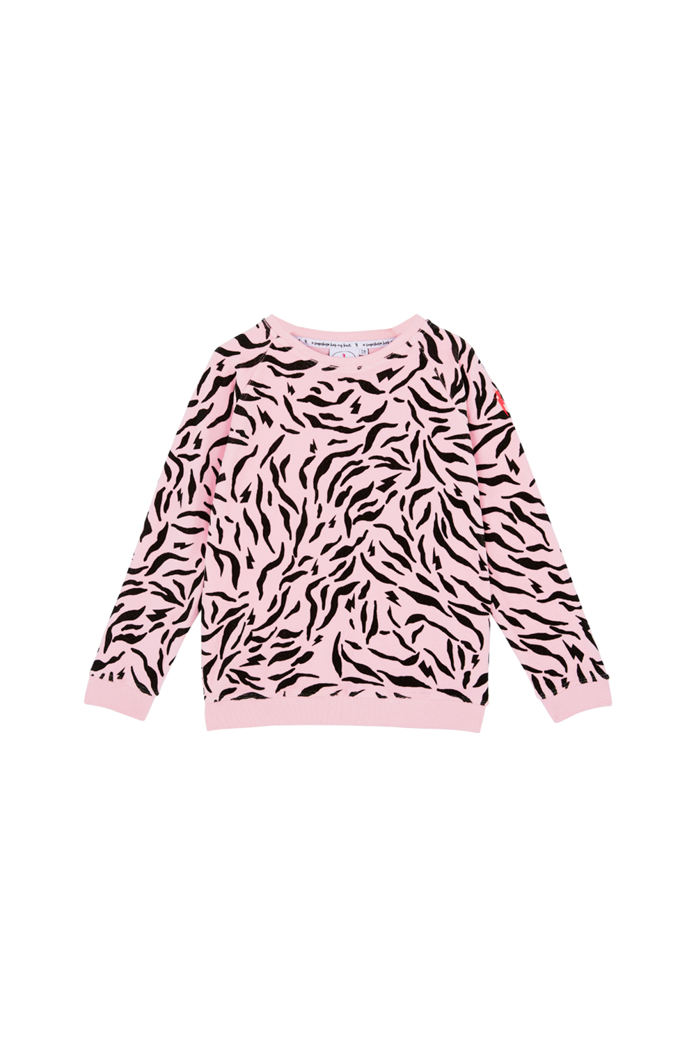 Kids Pink with Black Zebra Towelling Sweatshirt – Scamp & Dude