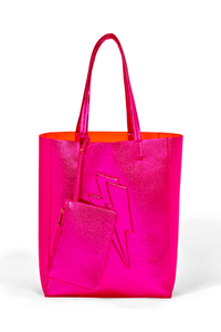 Metallic Pink Large Tote Bag