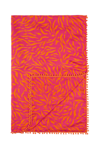 Pink with Orange Zebra Charity Super Scarf