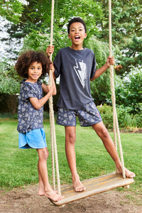 Kids Slate Grey Slogan Print Sleeveless T-shirt