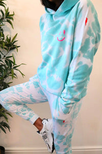 Turquoise Tie Dye Hoodie