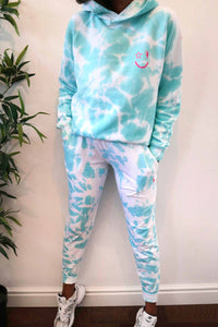 Turquoise Tie Dye Slouch Joggers