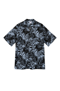 Pale Blue with Black Tropical Shirt