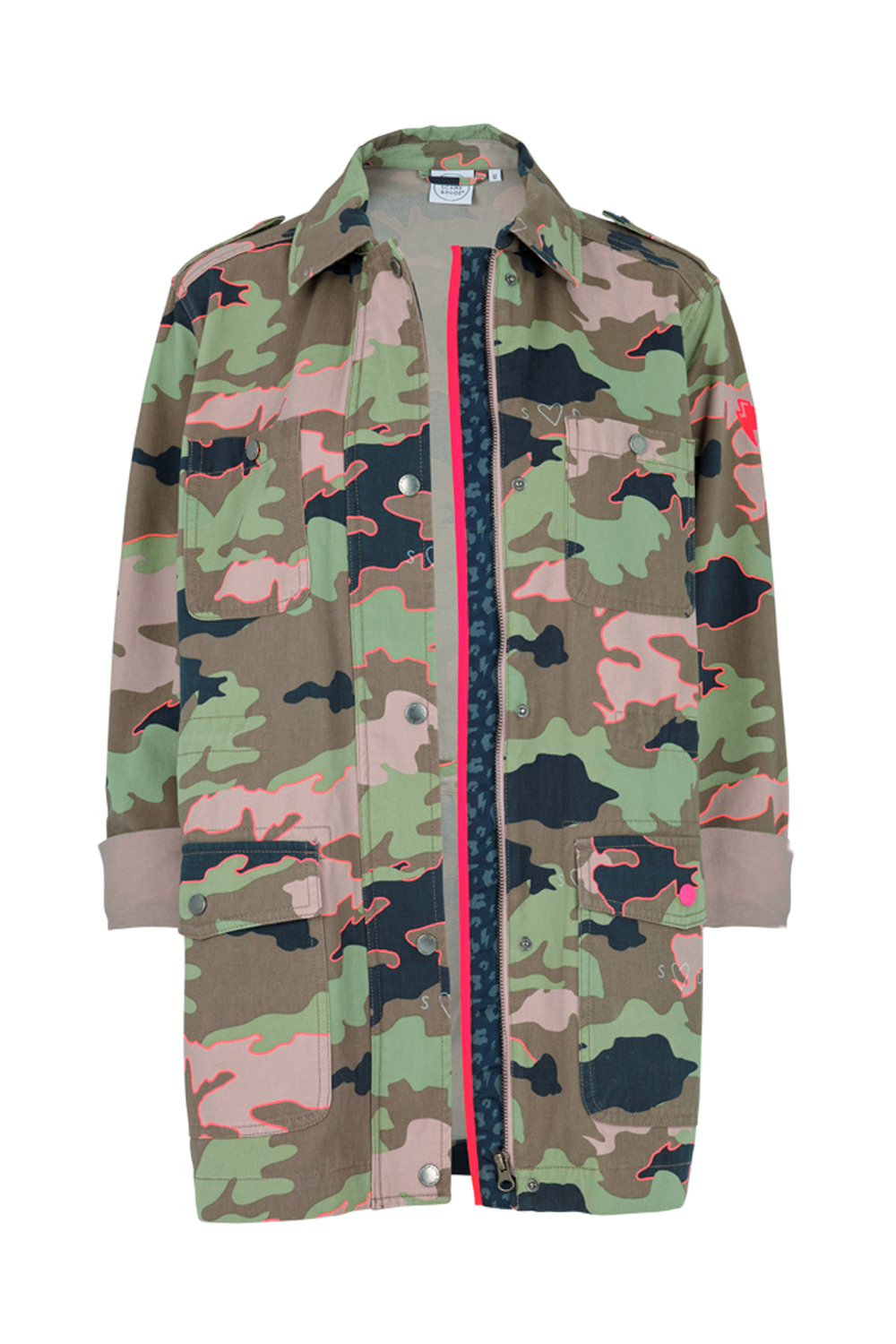 Khaki Camo Print Jacket Scamp Dude