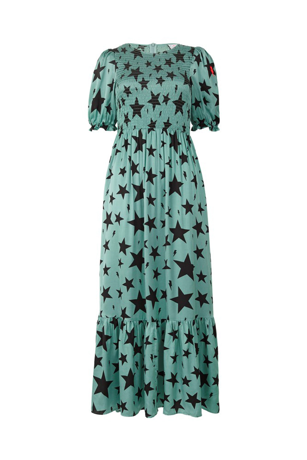 Khaki with Black Star Shirred Maxi Dress – Scamp & Dude