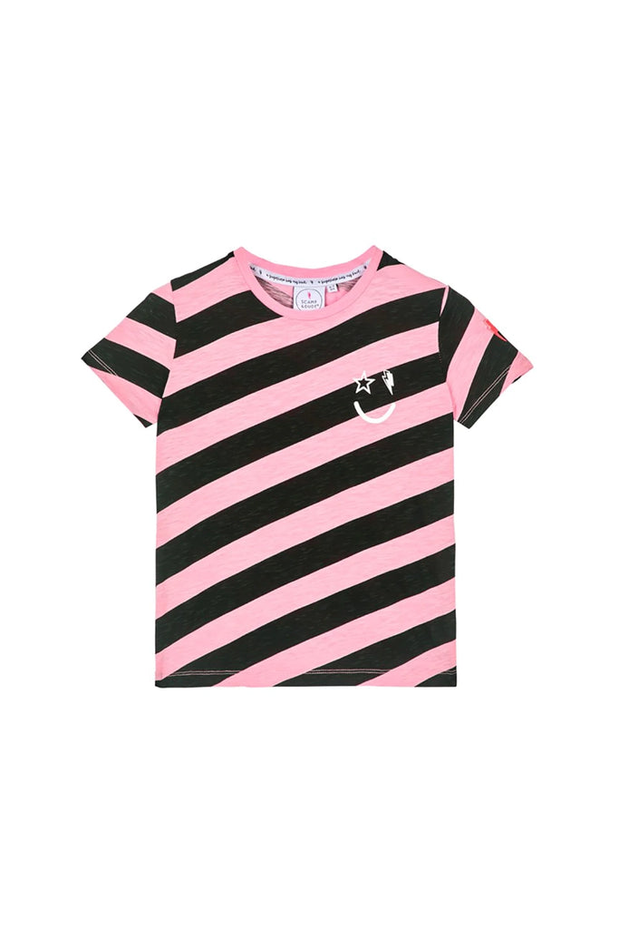 Pink top with black stripes hotsell