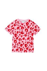 Kids Pink with Red Leopard T-Shirt