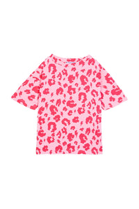 Kids Pink with Neon Pink Leopard T-Shirt