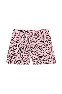 Pink with Black Zebra Towelling Shorts